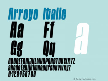 Arroyo-Italic Version 1.000图片样张