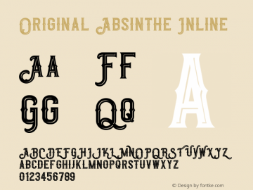 OriginalAbsinthe-Inline Version 1.00;November 6, 2019;FontCreator 12.0.0.2521 64-bit图片样张