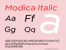 Modica-Italic Version 1.000;hotconv 1.0.109;makeotfexe 2.5.65596图片样张