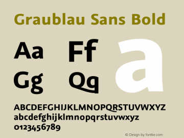GraublauSans-Bold Version 2.002; Fonts for Free; vk.com/fontsforfree图片样张
