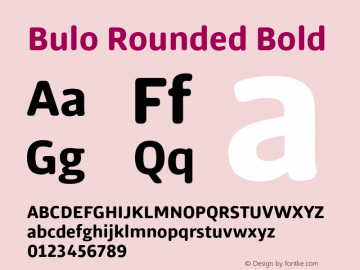 BuloRounded-Bold Version 1.000图片样张