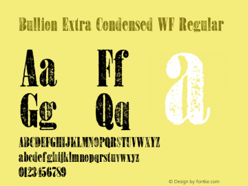 Bullion Extra Condensed WF Regular 001.000图片样张