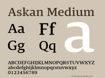 Askan-Medium Version 1.000图片样张