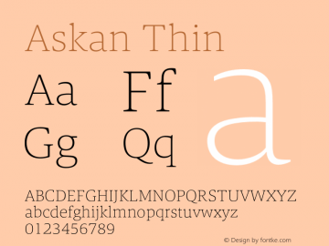 Askan-Thin Version 1.000图片样张
