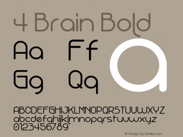 4 Brain Bold Version 1.000图片样张