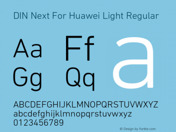 DIN Next For Huawei Light Version 1.02图片样张