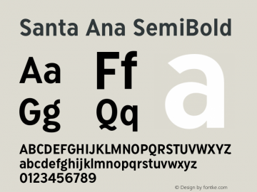 Santa Ana SemiBold Version 1.000;FEAKit 1.0图片样张