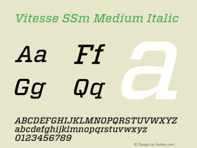 Vitesse SSm Medium Italic Version 1.200图片样张