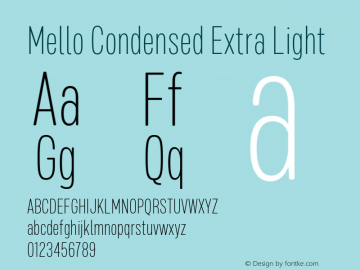 Mello Condensed Extra Light 1.000图片样张