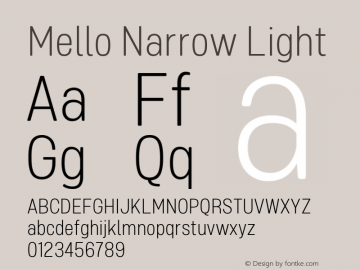 Mello Narrow Light 1.000图片样张