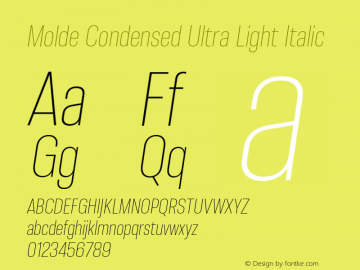 Molde Condensed Ultra Light Italic 1.000图片样张
