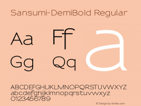 Sansumi-DemiBold Regular 1.0 2004-02-03 Font Sample