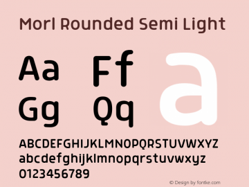 Morl Rounded Semi Light 1.000图片样张