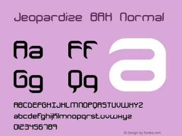 Jeopardize BRK Normal Version 1.10 Font Sample