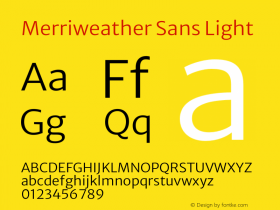 Merriweather Sans Light Version 2.000图片样张