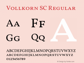 Vollkorn SC Regular Version 5.000图片样张