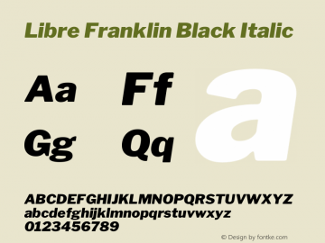Libre Franklin Black Italic Version 2.000图片样张