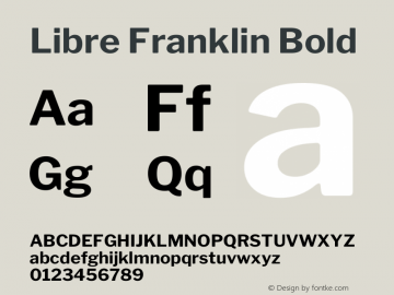 Libre Franklin Bold Version 2.000图片样张