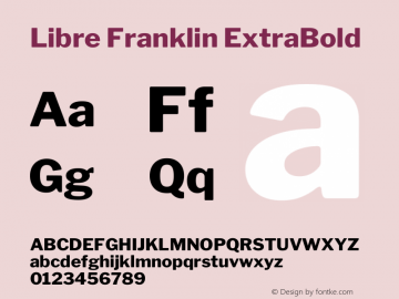 Libre Franklin ExtraBold Version 2.000图片样张
