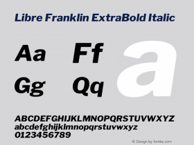 Libre Franklin ExtraBold Italic Version 2.000图片样张