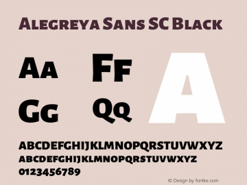 Alegreya Sans SC Black Version 2.009图片样张