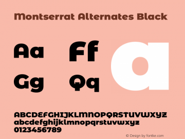 Montserrat Alternates Black Version 8.000图片样张