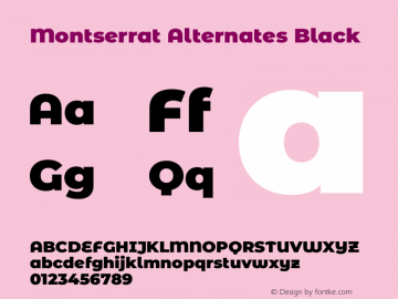 Montserrat Alternates Black Version 7.200图片样张