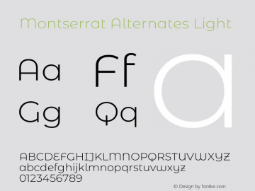Montserrat Alternates Light Version 8.000图片样张