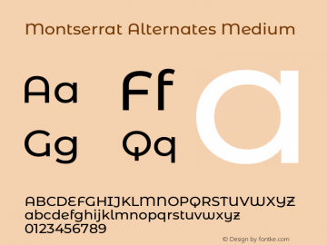 Montserrat Alternates Medium Version 8.000图片样张