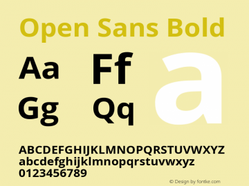Open Sans Bold Version 3.000; ttfautohint (v1.8.3)图片样张
