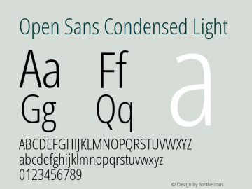 Open Sans Condensed Light Version 3.000; ttfautohint (v1.8.3)图片样张