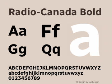 Radio-Canada Bold Version 1.200图片样张