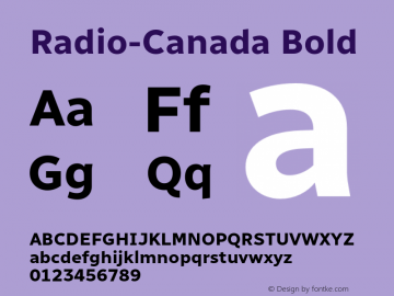 Radio-Canada Bold Version 1.310图片样张