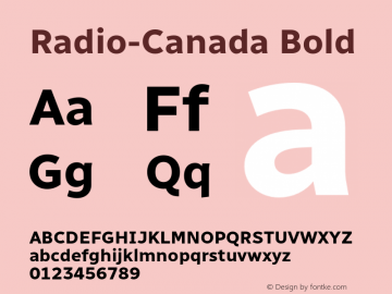 Radio-Canada Bold Bold Version 0.005图片样张