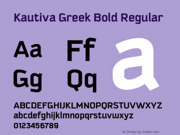 Kautiva Greek Bold Regular 001.000图片样张