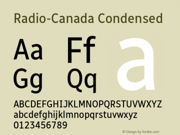Radio-Canada Condensed Version 0.001图片样张