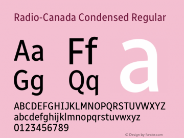 Radio-Canada Condensed Regular Version 1.310图片样张