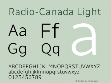 Radio-Canada Light Version 1.200图片样张