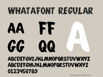 Whatafont Regular 2 Font Sample