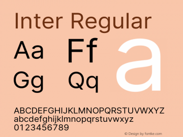 Inter Number Mono Regular Version 3.012;git-06b166889图片样张