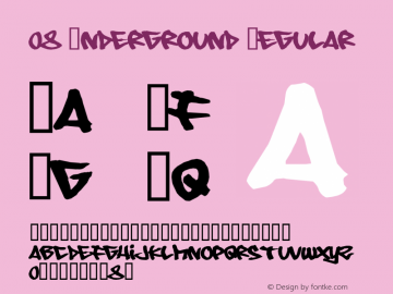 08 Underground Regular 1.00 Font Sample