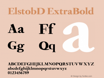 ElstobD ExtraBold Version 1.015; ttfautohint (v1.8.3)图片样张