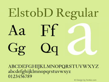 ElstobD Regular Version 1.015; ttfautohint (v1.8.3)图片样张