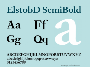 ElstobD SemiBold Version 1.015; ttfautohint (v1.8.3)图片样张