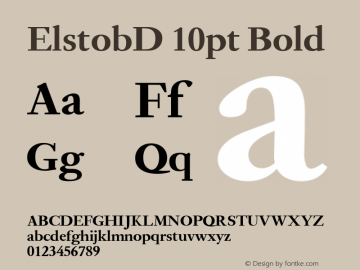 ElstobD 10pt Bold Version 1.015; ttfautohint (v1.8.3)图片样张