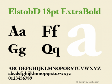 ElstobD 18pt ExtraBold Version 1.015; ttfautohint (v1.8.3)图片样张