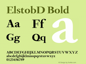 ElstobD Bold Version 1.015; ttfautohint (v1.8.3)图片样张