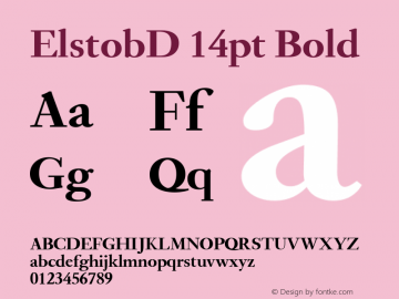ElstobD 14pt Bold Version 1.015; ttfautohint (v1.8.3)图片样张