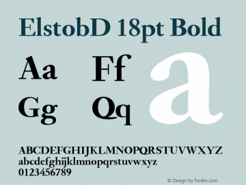 ElstobD 18pt Bold Version 1.015; ttfautohint (v1.8.3)图片样张