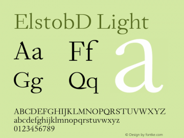ElstobD Light Version 1.015; ttfautohint (v1.8.3)图片样张